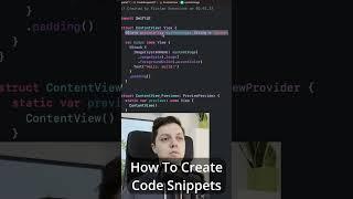 Save time with code snippets #shorts #swiftui #learnswiftui #xcode #appledeveloper