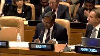 H.E. Mohammed Waheed (Maldives) on "large ocean states"