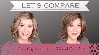 Raquel Welch WIG COLOR COMPARISON | SS Iced Cafe Latte VS Iced Cappuccino | INDOOR & OUTDOOR