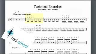 Technical Exercises Rockschool Grade 4 Drums