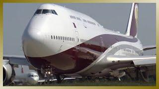 SUPER CLOSE UP QATAR VIP Boeing 747 Departure!