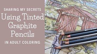 How to Use Tinted Graphite Pencils in Adult Coloring | Derwent Graphitint, ColourTint, and More!