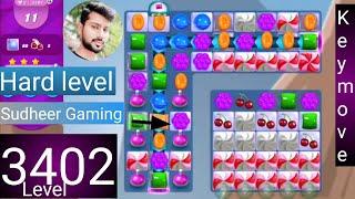 Candy crush saga level 3402 । No boosters । Hard level । Candy crush 3402 help। Sudheer Gaming