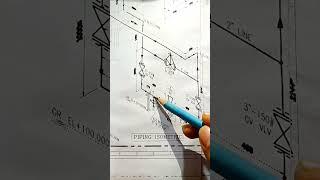 Drain line of process piping #piping #fabrication #isometric  reading drawing