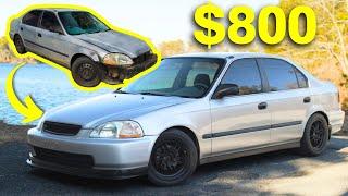 Transforming A Civic In 10 mins!! (Budget Build)