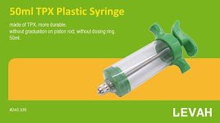 LEVAH -50ml TPX syringe, 50cc veterinary plastic steel syringe, plastic reusable syringe,vet syringe