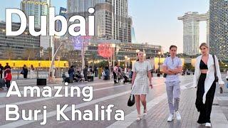 Dubai [4K] Amazing Burj Khalifa, City Center Walking Tour 