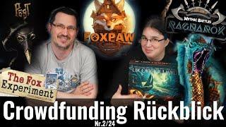 Crowdfunding Rückblick Nr. 2/2024: Unconscious Mind, Fox Experiment, Pest, Foxpaw, MB Ragnarök uvm.