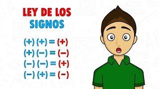 LEY DE LOS SIGNOS Super facil - REGLA DE LOS SIGNOS Para principiantes