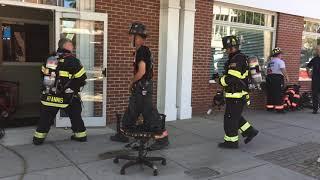 Chair fire at Cape Cod Times/Barnstable Patriot