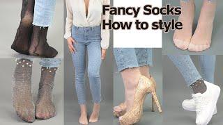 Fancy Socks // How to STYLE FASHION SOCKS with leggings, shoes, jeans // TRY ON HAUL