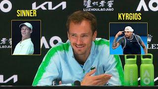 Daniil Medvedev was Asked about the Kyrgios-Sinner BEEF... his Response was Awesome!