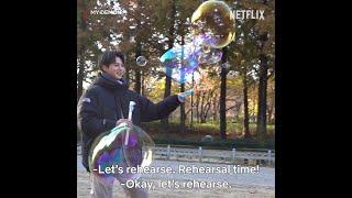 #SongKang loves playing with bubbles. Adorable.  #MyDemon #Netflix