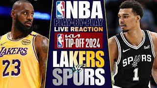 LAKERS vs SAN ANTONIO SPURS │ LIVE NBA Basketball Game Play-By-Play Reaction & Scoreboard