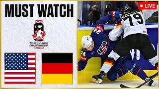 USA vs. GERMANY | WJC LIVE STREAM | IIHF Ice Hockey World Junior Championship 2025 | Watch Along