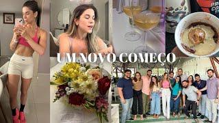 VLOG | Contando a grande novidade pra vocês, almoço de despedida, flores e vinho, brownie proteico