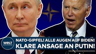 WASHINGTON: NATO-Gipfel! Alle Blicke auf US-Präsident Joe Biden! Klare Ansage an Wladimir Putin!