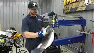 ProLine 36 inch Cast Iron Planishing Hammer In-Use - Trick-Tools.com