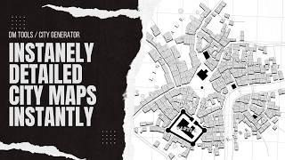 DM Tool: Instant City Maps for DnD (Free and Fully Customizable)