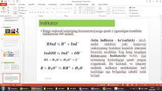 Indikatorlar / Maruzachi: dos. Nuralieva Go'zal Abduxamidovna