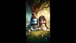 CUTE SHIV PARVATI BLESSINGS EVERY MORNING #bholenath #mahadev #shiv #shorts #parvati