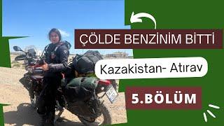 Kazakistan'a Giriyorum - 300 Km Yol Yok! S1-B5 #dünyaturu #aprilia #motolastik
