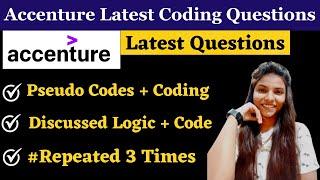 7 September Coding Questions + Pseudo Codes asked in Accenture #coding_questions #accenture #jobs