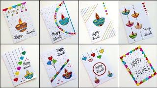 8 Easy and beautiful Diwali Greeting Card idea 2024 • Handmade Diwali card making • DIY Diwali gift