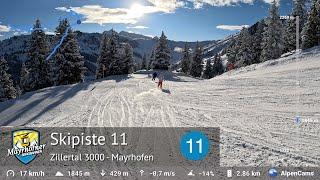 Skiing Mayrhofen ️ Ski Slope 11 - Horberg & Gerent | Zillertal 3000 | With GPS Stats