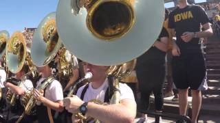 University of Iowa Hawkeye Marching band, touchdown and band plays