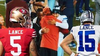 This is cool: Former 49ers QB Trey Lance was greeted by every player/staff member after game