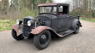 1934 Ford Pickup Hotrod Flathead V8 VonSkip 24/7Autoholic, The Netherlands, Cool Lowered Truck