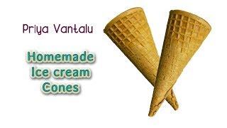 Homemade Ice Cream Cones Recipe || Make Your Own Ice Cream Cones