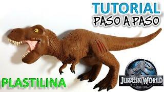 COMO HACER UN DINOSAURIO T-REX DE PLASTILINA PASO A PASO  MI MUNDO DE PLASTILINA