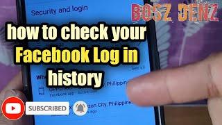 how to check your Facebook Log in history @BoszDenz