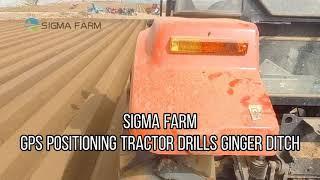 Awesome agricultural technology-Chinese GPS positioning tractor drill ginger ditch