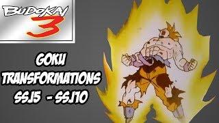 All Goku Transformations / SSJ5 to SSJ10 - Budokai 3