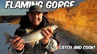 2 Nights Ice Camping and Fishing on Flaming Gorge For Burbot and lake trout; Catch n cook!