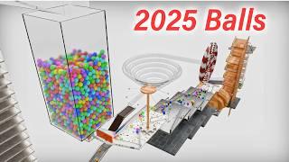 2025 Marbles for 2025  Marble Run Loop Simulation