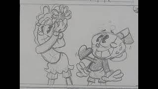 Cuphead x Sally Saucer story/beat board