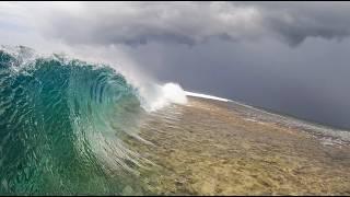 PURE GLASS IN TAHITI DURING GIANT RAIN STORM #bodyboarding & #surfing