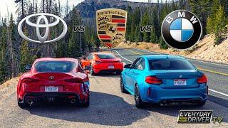 Supra vs Cayman vs M2 - Best usable sports car? | Everyday Driver TV Season 6