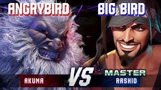 SF6 ▰ ANGRYBIRD (Akuma) vs BIG BIRD (Rashid) ▰ High Level Gameplay