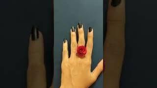 easy rose ring||laraz art #origami #shorts #flowers #artandcraft