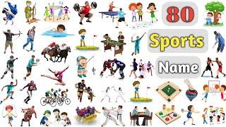 Sports Vocabulary ll 80 Sports Name in English with Pictures ll Sports and Games Name in English