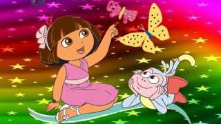 Dora and buji playing with butterflies |Dora coloring book |Dora the explorer