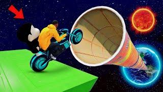 FRANKLIN & SHINCHAN DISCOVERED A SECRET TUNNEL TO SPACE! (GTA 5 PARKOUR CHALLENGE)