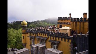 Pena Palace in Sintra, Portugal. A romanticism Castle on top of the Sintra mountains, astonishing!