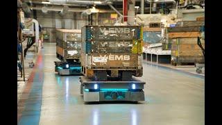 Fleet of MiR robots at FORVIA