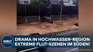 FLUT-KATASTROPHE: Schock in Süd-Deutschland! Hochwasser zerstört Lärmschutz der B10